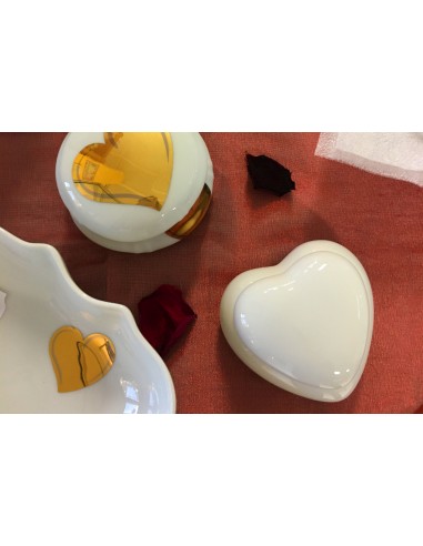 Boîte coeur en terre cuite blanche - Supports en Céramique - 10 Doigts